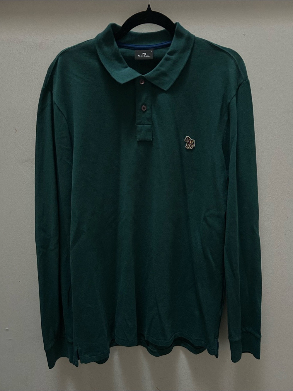 Paul Smith Organic Cotton Zebra Logo Longsleeve Polo Shirt